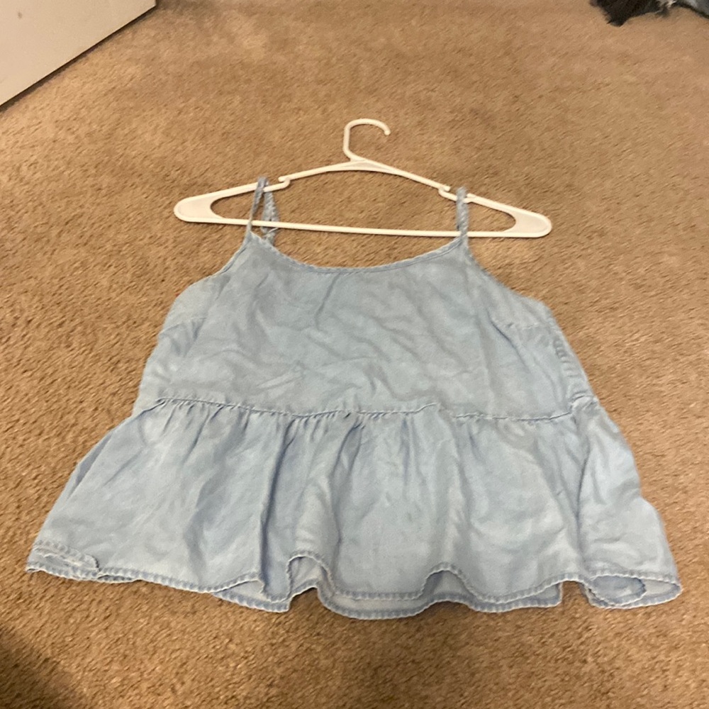 Cute blue crop top